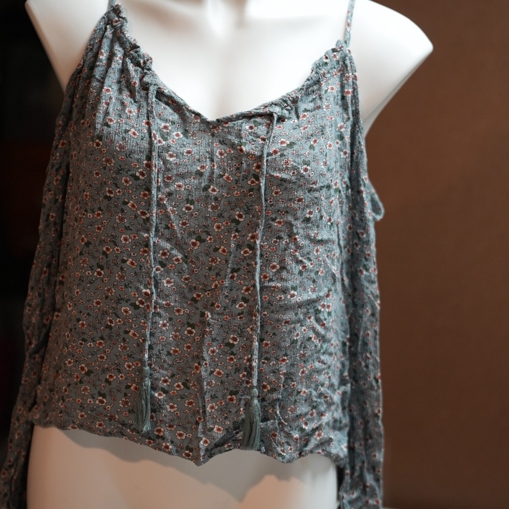 Aeropostale Floral Print Camisole in Blue and Pink
